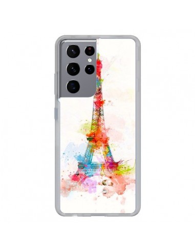 Coque Samsung Galaxy S21 Ultra et S30 Ultra Paris Tour Eiffel Muticolore - Asano Yamazaki