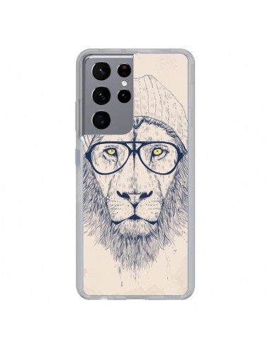 Coque Samsung Galaxy S21 Ultra et S30 Ultra Cool Lion Lunettes - Balazs Solti