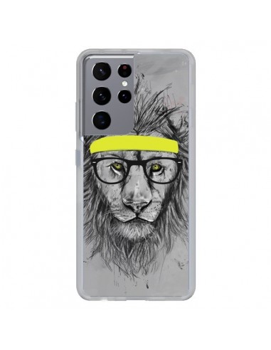 Coque Samsung Galaxy S21 Ultra et S30 Ultra Hipster Lion - Balazs Solti