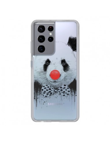 Coque Samsung Galaxy S21 Ultra et S30 Ultra Clown Panda Transparente - Balazs Solti