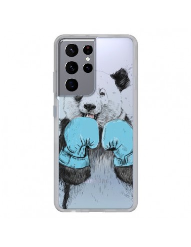 Coque Samsung Galaxy S21 Ultra et S30 Ultra Winner Panda Gagnant Transparente - Balazs Solti