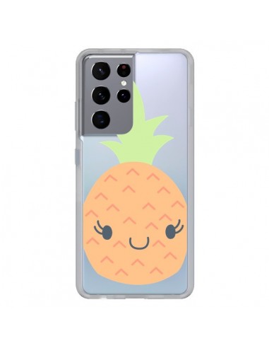 Coque Samsung Galaxy S21 Ultra et S30 Ultra Ananas Pineapple Fruit Transparente - Claudia Ramos