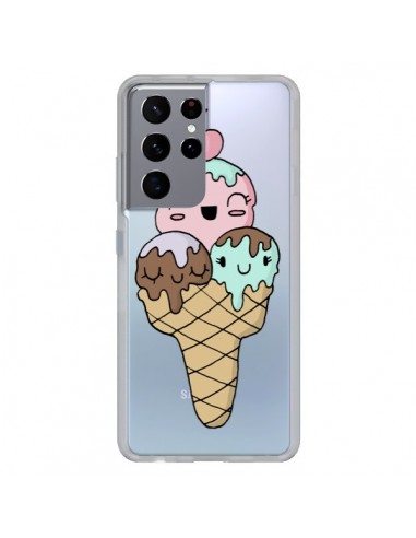 Coque Samsung Galaxy S21 Ultra et S30 Ultra Ice Cream Glace Summer Ete Cerise Transparente - Claudia Ramos