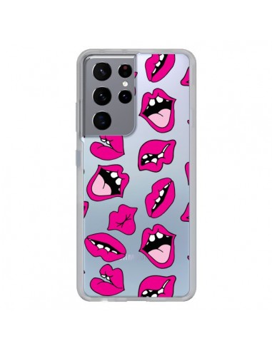 Coque Samsung Galaxy S21 Ultra et S30 Ultra Lèvres Lips Bouche Kiss Transparente - Claudia Ramos