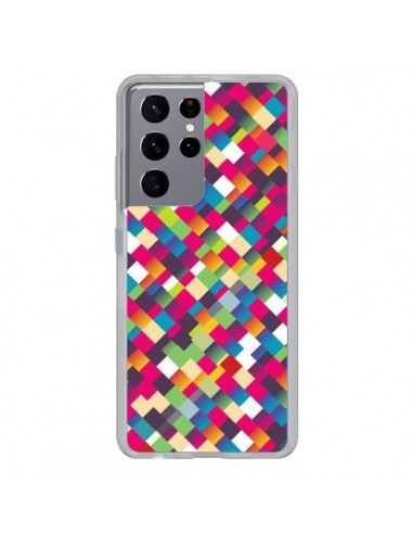 Coque Samsung Galaxy S21 Ultra et S30 Ultra Sweet Pattern Mosaique Azteque - Danny Ivan