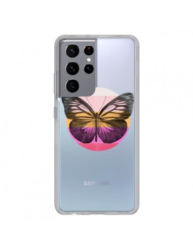 Coque Samsung Galaxy S21 Ultra et S30 Ultra Papillon Butterfly Transparente - Eric Fan