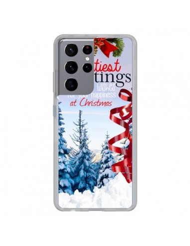 Coque Samsung Galaxy S21 Ultra et S30 Ultra Voeux Joyeux Noël - Eleaxart