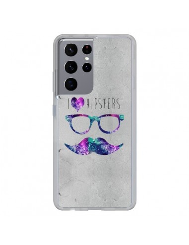 Coque Samsung Galaxy S21 Ultra et S30 Ultra I Love Hipsters - Eleaxart