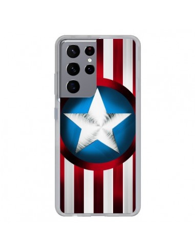 Coque Samsung Galaxy S21 Ultra et S30 Ultra Captain America Great Defender - Eleaxart