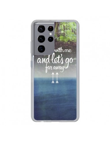 Coque Samsung Galaxy S21 Ultra et S30 Ultra Let's Go Far Away Forest Foret - Eleaxart