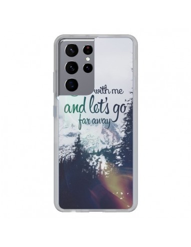 Coque Samsung Galaxy S21 Ultra et S30 Ultra Let's Go Far Away Snow Neige - Eleaxart