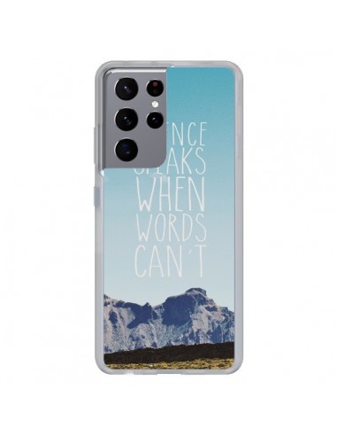 Coque Samsung Galaxy S21 Ultra et S30 Ultra Silence speaks when words can't paysage - Eleaxart