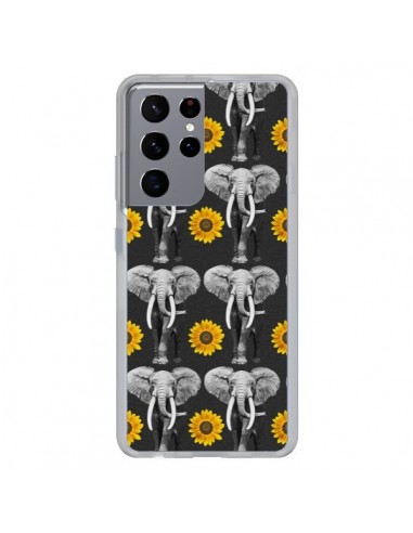 Coque Samsung Galaxy S21 Ultra et S30 Ultra Elephant Tournesol - Eleaxart