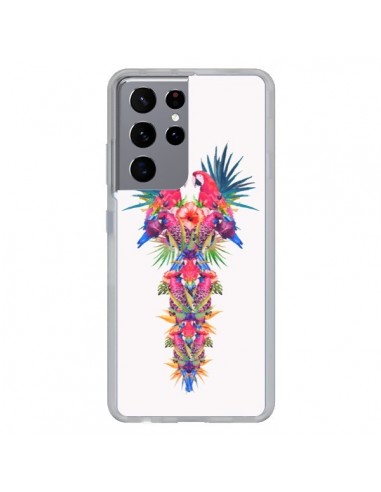 Coque Samsung Galaxy S21 Ultra et S30 Ultra Parrot Kingdom Royaume Perroquet - Eleaxart