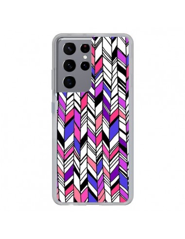 Coque Samsung Galaxy S21 Ultra et S30 Ultra Graphic Azteque Rose Violet -  Léa Clément