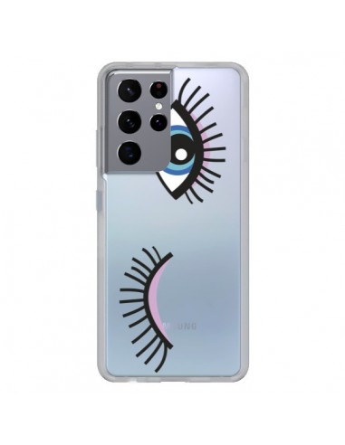 Coque Samsung Galaxy S21 Ultra et S30 Ultra Eyes Oeil Yeux Bleus Transparente -  Léa Clément