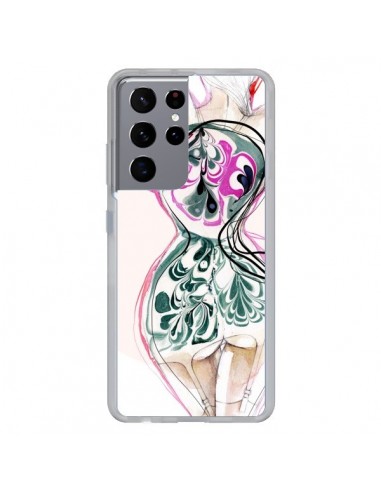 Coque Samsung Galaxy S21 Ultra et S30 Ultra Femme en fleurs - Elisaveta Stoilova