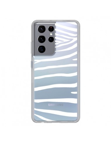 Coque Samsung Galaxy S21 Ultra et S30 Ultra Zebre Zebra Blanc Transparente - Project M