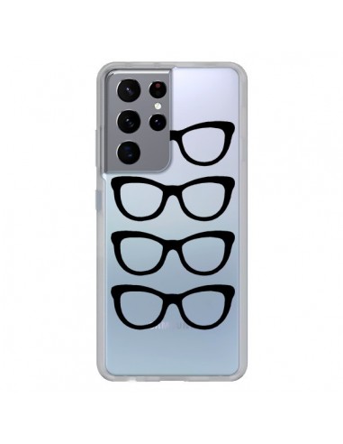 Coque Samsung Galaxy S21 Ultra et S30 Ultra Sunglasses Lunettes Soleil Noir Transparente - Project M