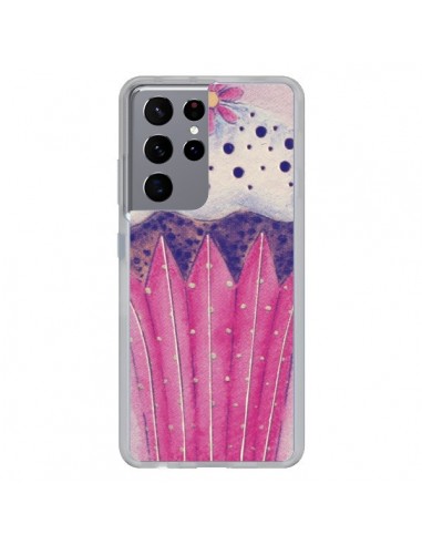 Coque Samsung Galaxy S21 Ultra et S30 Ultra Cupcake Rose - Irene Sneddon