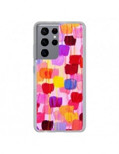Coque Samsung Galaxy S21 Ultra et S30 Ultra Pois Roses...