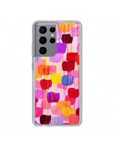 Coque Samsung Galaxy S21 Ultra et S30 Ultra Pois Roses Dottie - Ebi Emporium