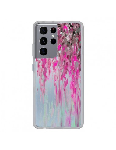 Coque Samsung Galaxy S21 Ultra et S30 Ultra Tempête Rose Transparente - Ebi Emporium