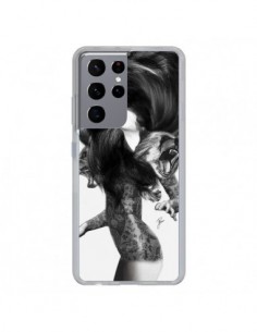 Coque Samsung Galaxy S21 Ultra et S30 Ultra Femme Ours -...