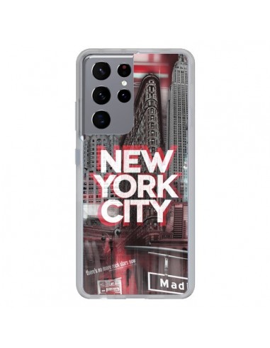 Coque Samsung Galaxy S21 Ultra et S30 Ultra New York City Rouge - Javier Martinez