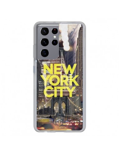Coque Samsung Galaxy S21 Ultra et S30 Ultra New York City Jaune - Javier Martinez