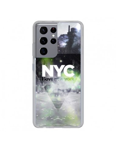 Coque Samsung Galaxy S21 Ultra et S30 Ultra I Love New York City Vert - Javier Martinez