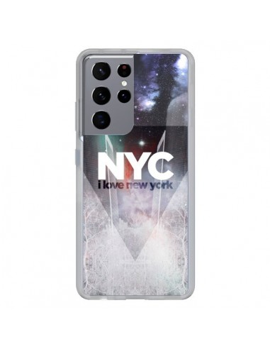 Coque Samsung Galaxy S21 Ultra et S30 Ultra I Love New York City Bleu - Javier Martinez