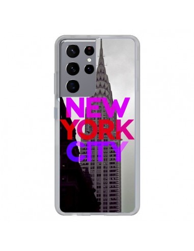 Coque Samsung Galaxy S21 Ultra et S30 Ultra New York City Rose Rouge - Javier Martinez