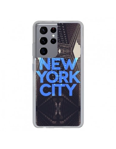 Coque Samsung Galaxy S21 Ultra et S30 Ultra New York City Bleu - Javier Martinez