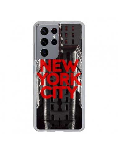 Coque Samsung Galaxy S21 Ultra et S30 Ultra New York City Rouge - Javier Martinez