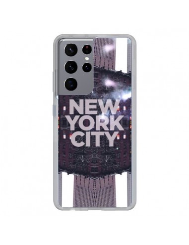 Coque Samsung Galaxy S21 Ultra et S30 Ultra New York City Violet - Javier Martinez