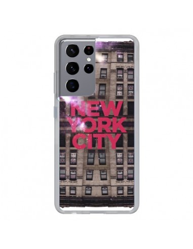 Coque Samsung Galaxy S21 Ultra et S30 Ultra New York City Buildings Rouge - Javier Martinez