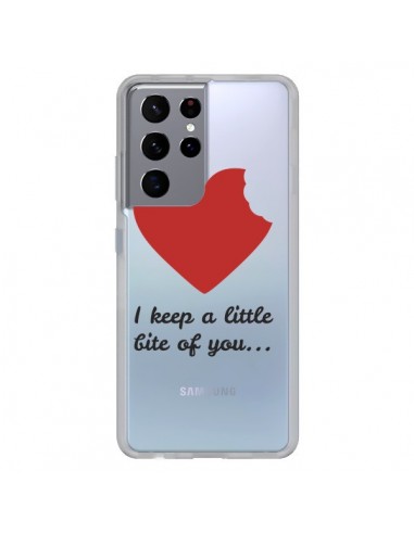 Coque Samsung Galaxy S21 Ultra et S30 Ultra I keep a little bite of you Love Heart Amour Transparente - Julien Martinez