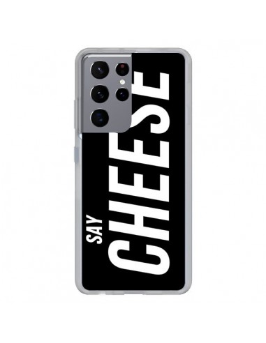 Coque Samsung Galaxy S21 Ultra et S30 Ultra Say Cheese Smile Noir - Jonathan Perez