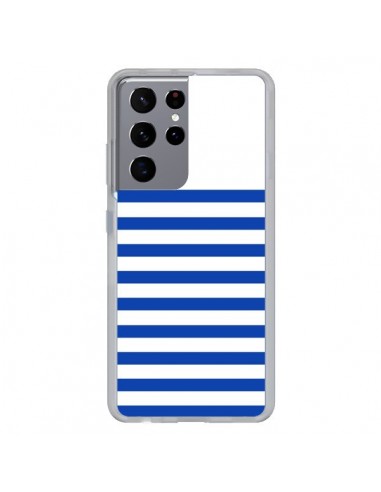 Coque Samsung Galaxy S21 Ultra et S30 Ultra Mariniere Bleu - Jonathan Perez