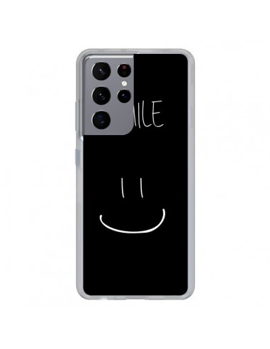 Coque Samsung Galaxy S21 Ultra et S30 Ultra Smile Souriez Noir - Jonathan Perez