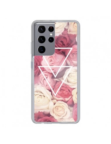 Coque Samsung Galaxy S21 Ultra et S30 Ultra Roses Triangles Fleurs - Jonathan Perez