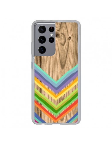 Coque Samsung Galaxy S21 Ultra et S30 Ultra Tribal Azteque Bois Wood - Jonathan Perez