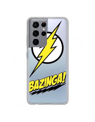 Coque Samsung Galaxy S21 Ultra et S30 Ultra Bazinga Sheldon The Big Bang Thoery Transparente - Jonathan Perez