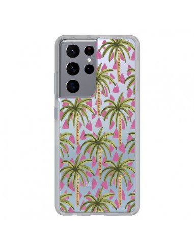 Coque Samsung Galaxy S21 Ultra et S30 Ultra Palmier Palmtree Transparente - Dricia Do