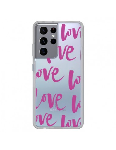 Coque Samsung Galaxy S21 Ultra et S30 Ultra Love Love Love Amour Transparente - Dricia Do