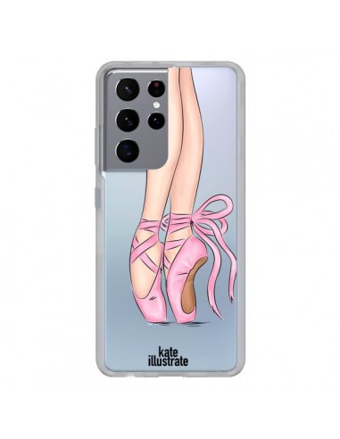 Coque Samsung Galaxy S21 Ultra et S30 Ultra Ballerina Ballerine Danse Transparente - kateillustrate