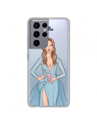 Coque Samsung Galaxy S21 Ultra et S30 Ultra Cheers Diner Gala Champagne Transparente - kateillustrate