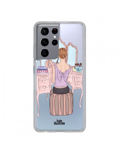Coque Samsung Galaxy S21 Ultra et S30 Ultra Vanity Coiffeuse Make Up Transparente - kateillustrate