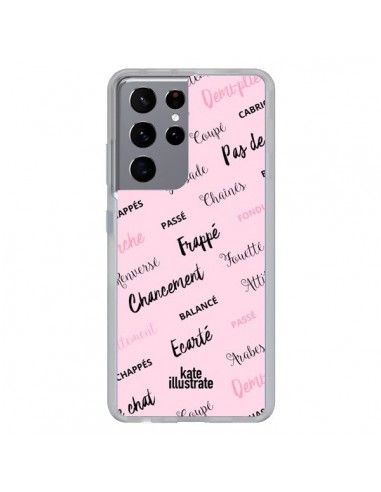 Coque Samsung Galaxy S21 Ultra et S30 Ultra Ballerina Ballerine Mots - kateillustrate